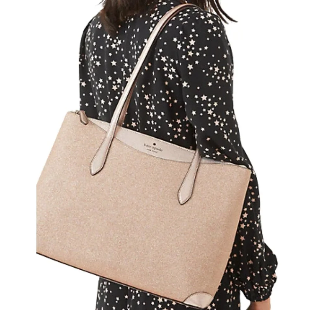 KATE SPADE NEW YORK "SHIMMY TOTE" IN ROSE GOLD - Picture 5 of 5